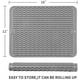 thumbnail image 4 of MicoYang Tapete de silicona para secar platos para uso múltiple, fácil de limpiar, ecológico, tapete de silicona resistente al calor para encimera o fregadero de cocina, refrigerador o revestimiento d, 4 of 4