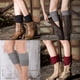 thumbnail image 4 of Qarigey 1 par de puños de botas de ganchillo para mujer, calcetines de punto para botas, calentadores de piernas de invierno Ropa, zapatos y accesorios Miscelánea gris oscuro Qarigey PS11900-07, 4 of 6