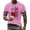 Hot Pink, variant on Men's 1776 2026 250 Years We The People Thin Red Line American Flag Graphic Print Crew Neck Short Sleeve Vintage Classic Summer Casual Sport Daily Going Out Wear Activewear Streetwear Top Tee Shirt