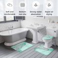 thumbnail image 5 of Aqua Marble Bath Mat 3 Piece Bathroom Rug Set, Modern Abstract Waves Silvery Farmhouse Non Slip Bath Rug Contour Mat and Toilet Lid Cover, Absorbent Shower Mats Soft Bath Rugs and Mats Sets, 5 of 8