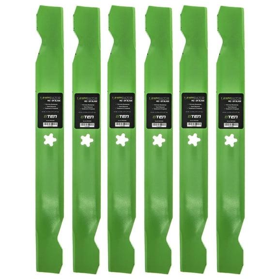 LawnRAZOR Notched High Lift Blade Set for 42 inch AYP Husqvarna 134149 6 Pack 810-CBL2224D