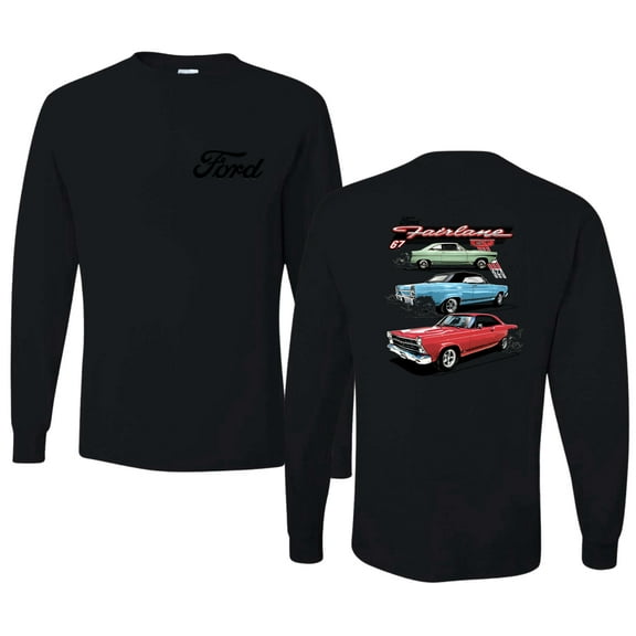 Wild Bobby Ford Fairlane GT 427 Red Blue Green Classic Vintage Car Lover Men Long Sleeve Shirt