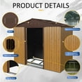 thumbnail image 6 of CarButler 8x4ft Metal Outdoor Storage Shed with Lockable Sliding Doors for Garden Backyard Patio Lawn Coffee, 6 of 7