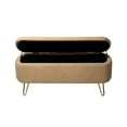 thumbnail image 4 of Storage Ottoman Bench,End of Bed Bench with Large Storage Space and Metal Legs,Upholstered Entryway Bench for Living Room Bedroom End of Bed Entryway,Camel, 4 of 7