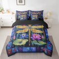 thumbnail image 2 of Erosebridal Gold Dragonfly Bedding Sets Full Size, Romantic Rose Comforter Sets with Sheets, Adult, Reversible 7 Pieces, 2 of 5