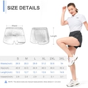 CAMEL CROWN Womens 2 in 1 Running Shorts Active Quick Dry Dolphin Running Shorts for Workout Training