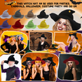 thumbnail image 5 of Mujer Sombrero de bruja para Halloween Sombreros de lana Ala ancha Spire Gorro de punto Fiesta y diario, 5 of 5