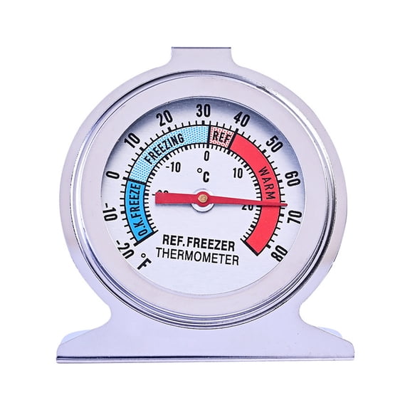GJX 2 Pack Refrigerator Thermometer,-30~30°C/-20~80°F,Classic Pointer Thermometer,Large Dial with Red Indicator for Freezer