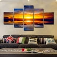 thumbnail image 4 of Pintura de inyección de tinta de alta definición cinco hechizos mar atardecer paisaje pintura al óleo arte de la pared decoración de la lona del hogar pintura core-20*30*2 20*40*2 20*50*1, 4 of 9
