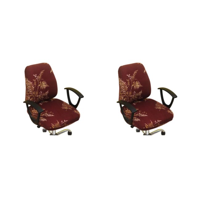 Baohd 2piece Dustproof Chair Covers For Armchair For Protection Computer Chair Cover Seat Cover descendants leaves 2Set
