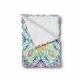 thumbnail image 2 of Rainbow Mandala Soft Flannel Fleece Throw Blanket, Ornamental Colorful Flowers Culture Elements Eastern Motifs, Cozy Plush for Indoor and Outdoor Use, 50" x 60", Multicolor, by Ambesonne, 2 of 6