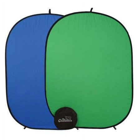 UPC: 0689670060318 | Chameleon Chroma Key  Reversable 57×77  Green / Blue Collapsible Disc Background  with Bag. (CH57)