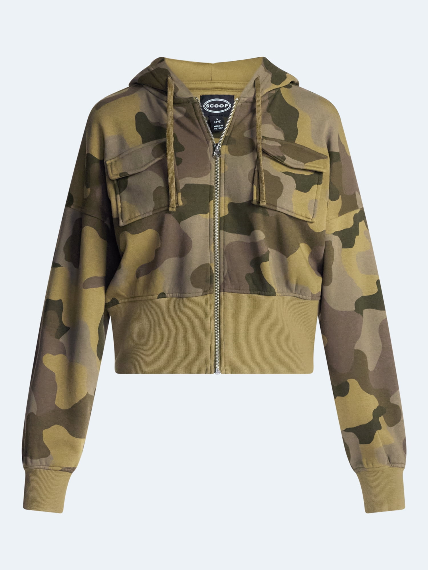 Scoop Women’s and Women’s Plus Full Zip Hoodie, Sizes XS-4X