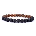 thumbnail image 1 of Pulsera de piedra volcánica para hombres, pulsera de cuentas de madera de Lava de 8mm, cadena para la muñeca de Buda tibetano, joyería para hombres y mujeres, pulseras nuevas de regalo, 1 of 4