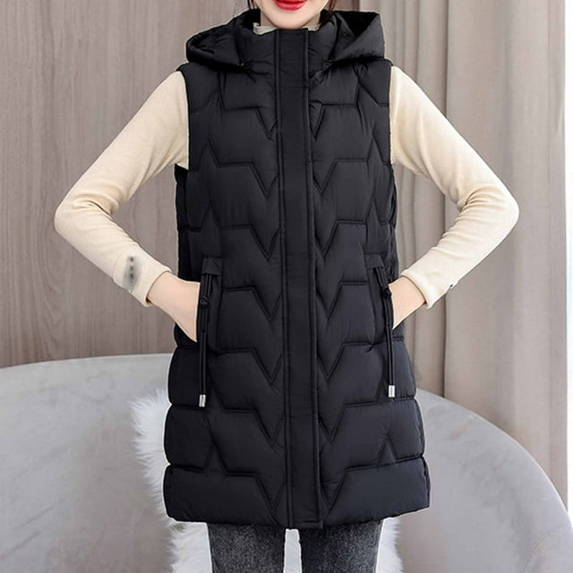 LOVZFMLL Vestes pour Femmes Hiver Décontracté Ample Mode Poche Couleur Manteau Long Réversible à Fermeture Éclair