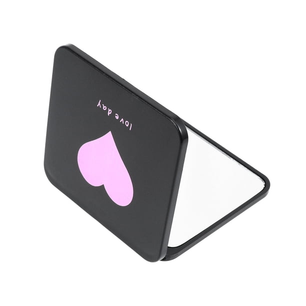 EeaseMX Espejo de maquillaje cuadrado, espejo plegable doble, espejo de viaje portátil, regalo para niña