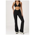thumbnail image 3 of AEXTO 2 Piece Women's Workout Sets  V Neck Sports Bra High Waisted Flared Leggings Set, 3 of 5