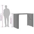 thumbnail image 4 of vidaXL Garden Table with Acacia Wood Top Grey 145x80x110 cm Poly Rattan, 4 of 5