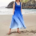 thumbnail image 4 of Sngxgn Women Long Tank Tops Ankle Length Maxi Dress Bodycon Sleeveless Racerback(Blue,XL), 4 of 6