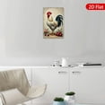 thumbnail image 5 of 1pc Metal Wall Sign, 8x12 Inches, Featuring a Majestic Rooster with Floral Accents and Fresh Produce, Rustproof & UV Protected, Perfect for Kitchen, Dining Room, Farmhouse Decor, Garden, 5 of 7