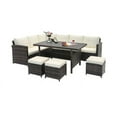 thumbnail image 6 of Aimee Lii 7 Pieces Wicker Patio Furniture Set, Outdoor Patio Furniture, White, 6 of 7