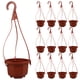 thumbnail image 5 of BRIGHTFUFU 24 juegos de macetas colgantes de plástico para plantas, cestas de flores colgantes para plantas de interior y exterior, maceteros colgantes, 5 of 8