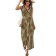 thumbnail image 2 of Cone Branches Christmas Dress Fashion Boho Beach Long Dresses Female Party Printed Maxi Dress, 2 of 9