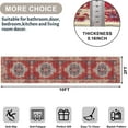 thumbnail image 3 of 2X10ft Hallway Runner Rug, Persian Blooms Design Washable Non-Skid Area Rug, Farmhouse Entryway Runner Area Rug for Living Room,Bedroom, Kitchen, Laundry Room-Red, 3 of 7
