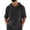 Black #28, variant on Men's Linen Hoodies Elbow Length Sleeve Pullover Hooded Shirts Summer Causal Beach Vacation Hoodies, S