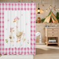 thumbnail image 2 of Erosebridal Goose Shower Curtain 72Wx72L for Girls, Pink Hats Waterproof Bathroom Curtain, 2 of 5