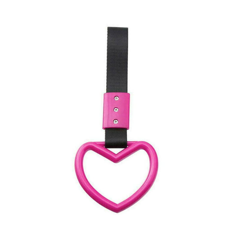 Heart JDM Hanging Ring Subway Train Bus Handle Hook Styling Strap Tow P9I1