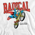 thumbnail image 2 of Superman Radical Biker Adult Pull-Over Hoodie, White, 2X-Large, 2 of 4