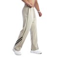 thumbnail image 3 of Men’s Athletic Track Pants Loose Fit Drawstring Waist Straight Leg Lightweight Sportswear with Side Stripes for Workout Running Gym, 3 of 4