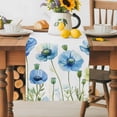 thumbnail image 5 of Table Runner Blue Poppy Table Decoration for Kitchen Dinning Spring Flowers Table Decoration for Indoor Outdoor Party Wedding Decor 13x72 Inch, 5 of 7