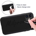 thumbnail image 6 of Case Compatible for iPhone 11 with Screen Protector, Liquid Silicone Gel Rubber Shockproof Slim Shell with Soft Microfiber Cloth Lining Cushion Cover (2019 6.1")-Black, 6 of 16