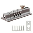 thumbnail image 1 of Cerradura de combinación, Cerradura de perno deslizante de aleación de zinc de 4 dígitos, Cerradura de seguridad de puerta sin llave para cobertizo, puerta, cercas (Plata), 1 of 5