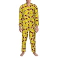 thumbnail image 3 of Balery Duck with Star Sunglasses Pijama para Hombre de Dos Piezas con Manga Larga, Conjunto de Dormir y Descanso Suave con Bolsillos-X-Large, 3 of 7