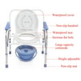 thumbnail image 2 of Novashion 3-in-1 Stainless Folding Commode, Bedside Commode, Toilet Seat, and Toilet Safety Frame BathroomHandicap Seniors for Adults Elderly, 2 of 8