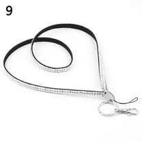 Huanledash Luxury Rhinestone Bling Shiny Custom Lanyard ID Badge Cellphone Key Holder Ring