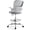 Gray with Flip-Up Arms, variant on Casabay Tall Drafting Chair with Flip-Up Arms, Adjustable Footrest and Lumbar Support, Ergonomic Mesh Office Stool for Standing Desk, Height Adjustable Rolling Chair, Black