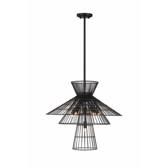 6 Light Chandelier-Matte Black Finish Z-Lite 6015-6Mb