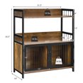 thumbnail image 4 of Costway 2-Tier Boulanger'S Rack Cuisine Industrielle Four à Micro-Ondes Support W / Armoire de Rangement, 4 of 10