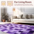 thumbnail image 2 of ODIKA 4' x 6' Machine Washable Non-Slip Area Rug, Geometric Square High Traffic Rug, Purple, 221185, 2 of 7