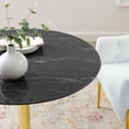 thumbnail image 5 of Modway Verne 35" Modern Artificial Marble & Metal Dining Table in Black/Gold, 5 of 6
