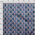 thumbnail image 3 of oneOone Rayon Blue Fabric Asian Floral Craft Projects Decor Fabric Printed By The Yard 56 Inch Wide, 3 of 4