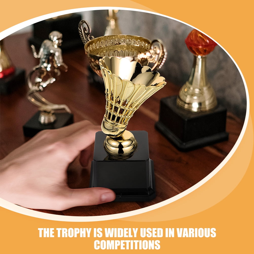 OUNONA Badminton Trophy for Awarding in Made of Plastic for Kids Competitions 2pcs