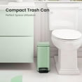 thumbnail image 2 of Small Bathroom Trash Can with Lid Soft Close, Step Pedal, 6 Liter / 1.6 Gallon Stainless Steel Garbage Can with Removable Inner Bucket, Anti-Fingerprint Finish, 2 of 7