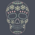 thumbnail image 2 of Women's Lost Gods Halloween Sugar Skull  Racerback Tank Top Navy Blue Heather Small, 2 of 4