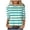 F-927Sky Blue, variant on ZHOGXU Womens Summer Tops 3/4 Sleeve Crew Neck Striped Printed Loose Fit Soft T Shirt Basic Tees For Casual Daily Wear,Mint Green,XL