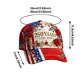 thumbnail image 6 of 250 Anniversary USA Hat 250Th Birthday 1776-2026 Embroidered Distressed Denim Cap Adjustable Baseball Cap for Women Men #04 Red, 20x18x3 cm, 6 of 6